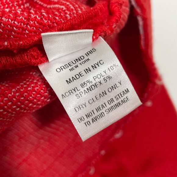 ORSEUND IRIS Red 'Chunky Knit' Crop Sweater - Picture 10 of 10